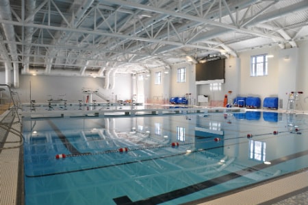 an indoor pool at a local swim club in central Ohio