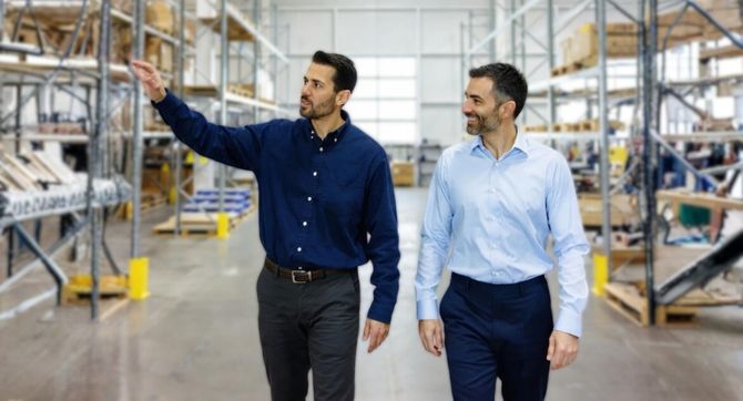 hero Final walkthrough with client after warehouse painting