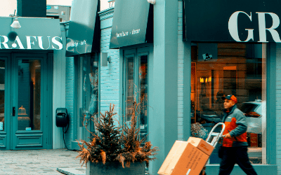storefront freshly painted exterior of a retail building in downtown columbus ohio